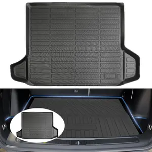 Canvcle All Weather 3D TPE Cargo Liner for 2018-2024 Chevy Equinox Black Waterproof Anti-Slip Odorless Scratch Resistant Rear Trunk Mat