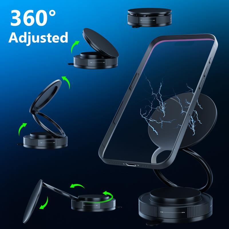 360° Adjustable Vacuum Magnetic Car Phone Holder, Magsafe Car Mount, For Your Car/Gym/Mirror Mount for iPhone & Android, Car Accessories