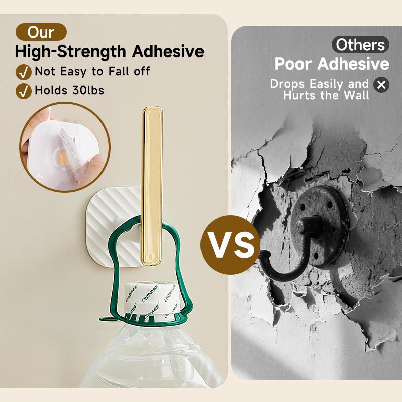 UFORU 6 plastic hooks, multifunctional household storage hooks, can hang keys, hats and towels, self-adhesive hooks, suitable for entrance hallways, bathrooms and bedrooms, Rustproof Wall Mountable Hangers Door Hanging Organizer Organiser