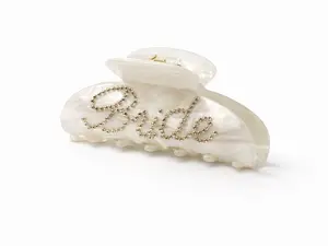 Bride Hair Claw Clip with Sparkling Bride Design – Elegant Bridal Hair Accessory for Wedding, Bachelorette Party, Bridal Shower, Engagement & Honeymoon Gift