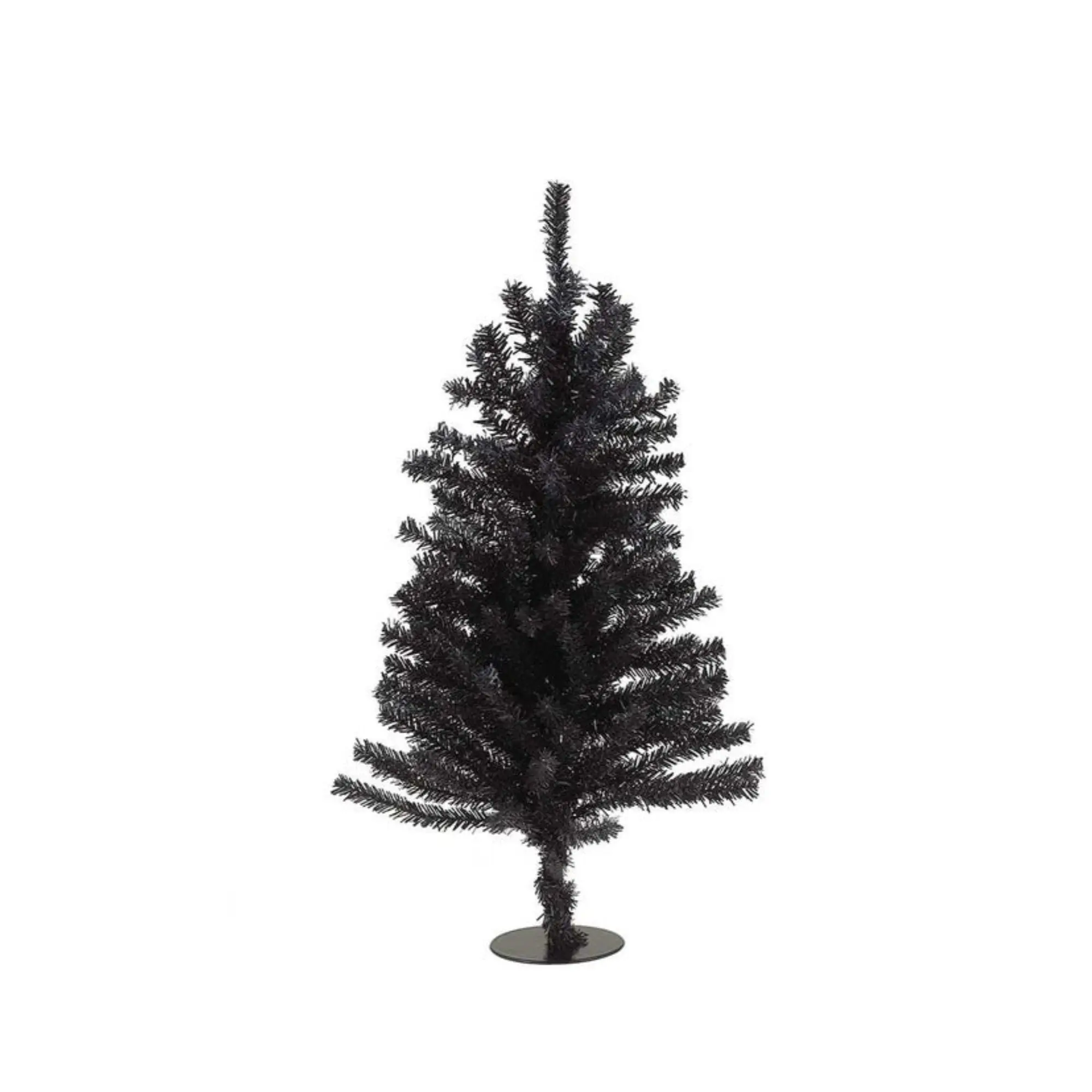 Kurt Adler Artificial Un-Lit Black Mini Tree for Christmas or Halloween, 18"