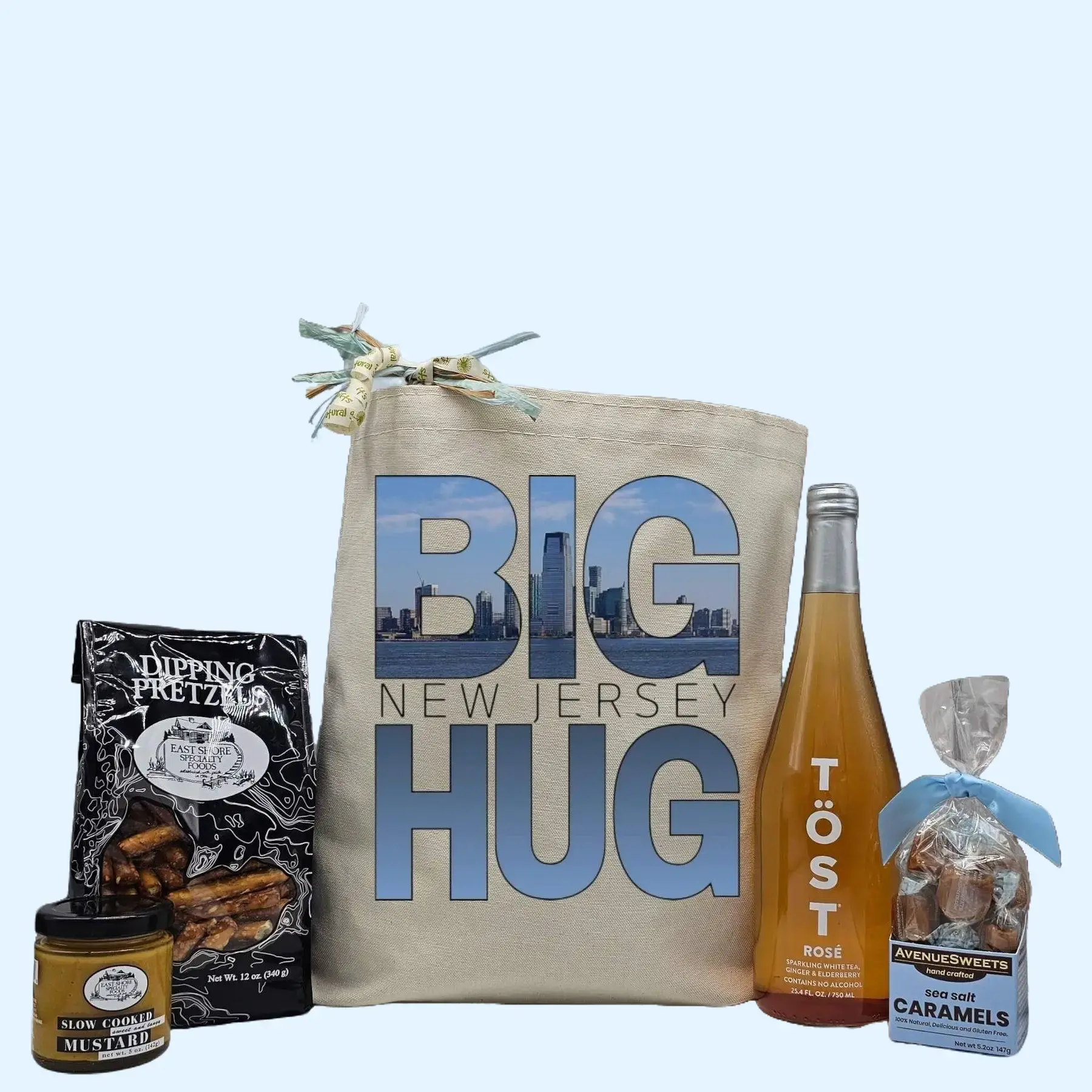 Itsonlynaturalgifts Big New Jersey Hug Gift Basket Handcrafted with Premium Treats for Comfort & Luxury Perfect for Celebrations & Showers Sweet
