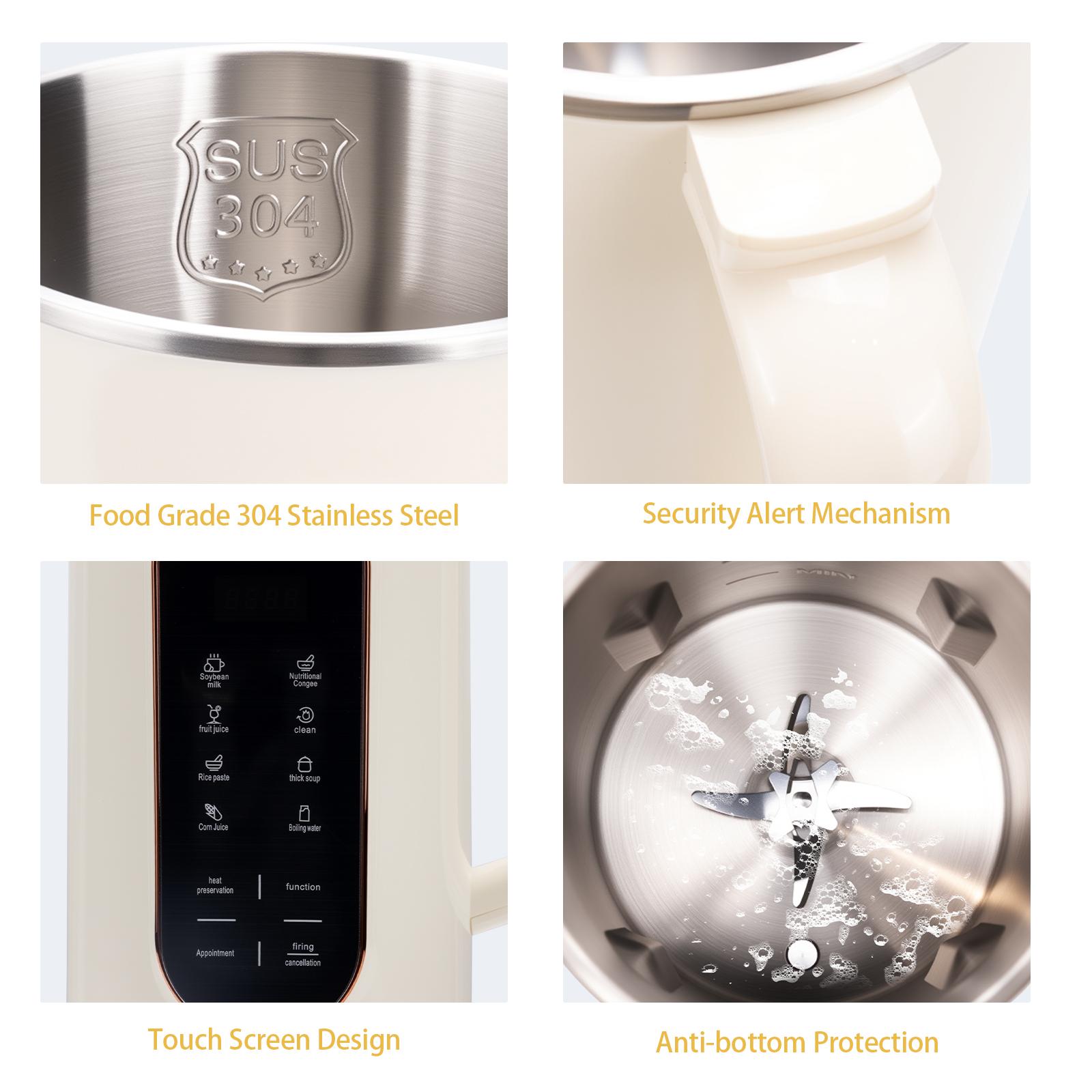 Nut Milk Maker, 48z/1500ml Automatic 8 in 1 Soy Milk Maker Machine, Homemade Nutritious Drinks, Plant Based Milk, Juice, Baby Nut Milk Maker, 48z/1500ml Automatic 8 in 1 Soy Milk Maker Machine, Homemade Nutritious Drinks, Plant Based Milk, Juice, Baby