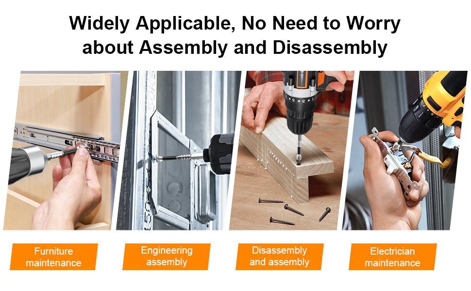 【FathersDayGift】PH2 Magnetic Screwdriver Bit Set - 9 PieceK5 Impact-Resistant  S2 Steel Bits , Non-Slip Electric Screwdriver Bit 1/4" Hex, 25-150mm