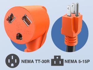 Nilight RV Power Adapter Cord 15Amp to 30Amp 110V Pure Copper Heavy Duty 10 Gauge Wire ETL Listed 5-15P to TT-30R 15M/30F Weatherproof for RVs Camper Caravan Van Trailer Nilight RV Power Adapter Cord 15Amp to 30Amp 110V Pure Copper Heavy Duty 10 Gauge Wire ETL Listed 5-15P to TT-30R 15M/30F Weatherproof for RVs Camper Caravan Van Trailer