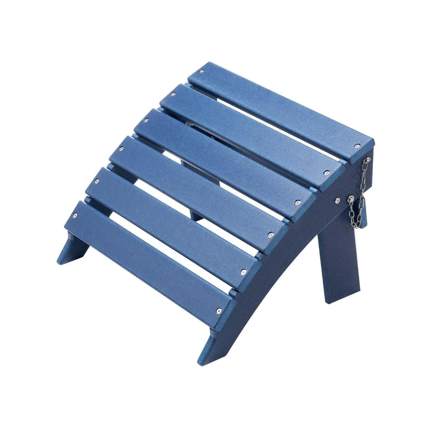 【SummerFinds】Adirondack Ottoman 15.7L x 18.9W x 13H Inch HDPE Folding Patio Footrest Blue