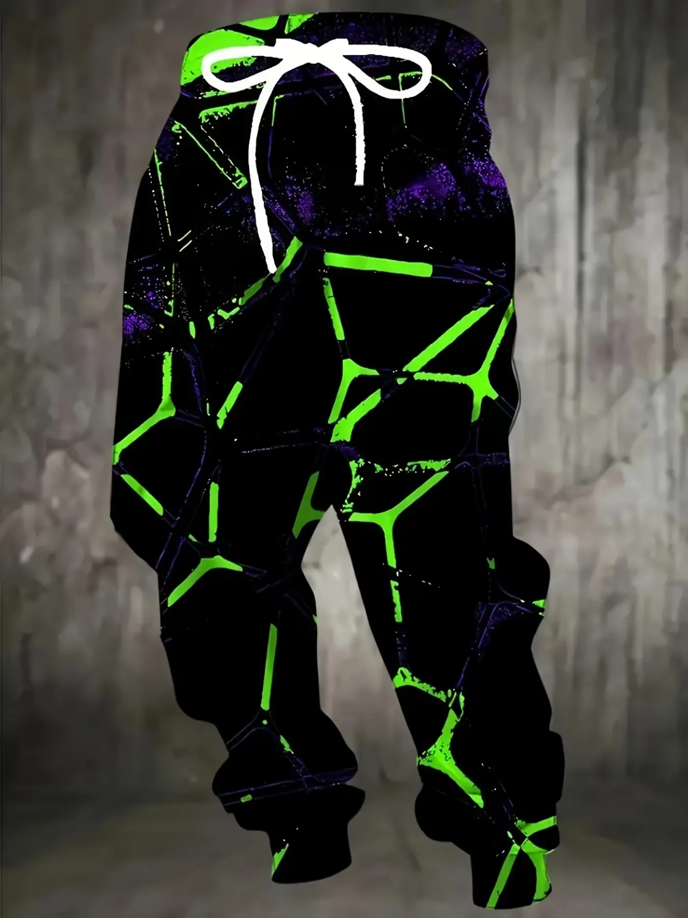 Men's Long Pants, Casual Gym Shorts, Geometric Pattern 3D Print, Gym Wear, Gym Workout Sportswear, Activewear Bottoms, Fitness Bottoms, Loose Fit with Drawstring and Pockets, Y2K Style
