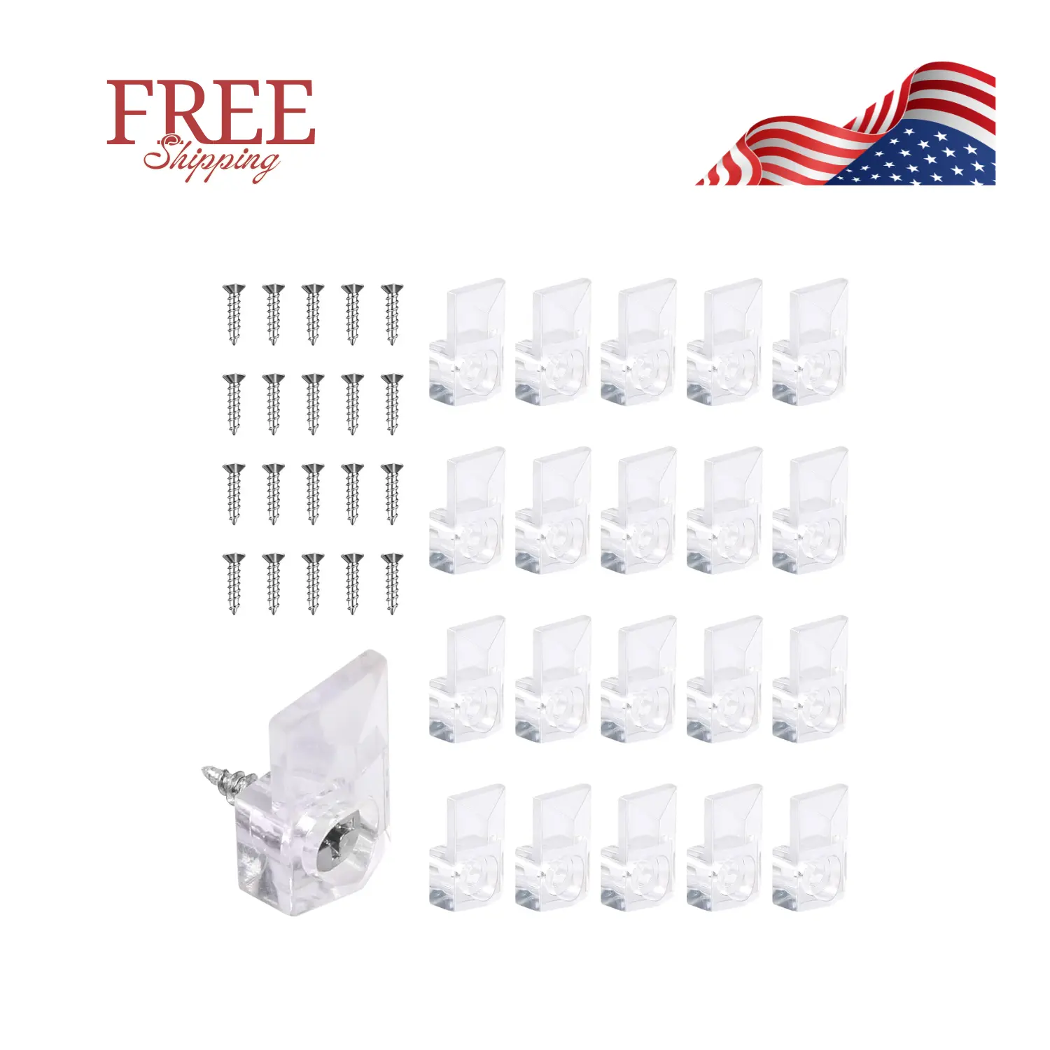 20 Set Mirror Hangers for Wall Mounting - Holders, Brackets, Hanging Clips