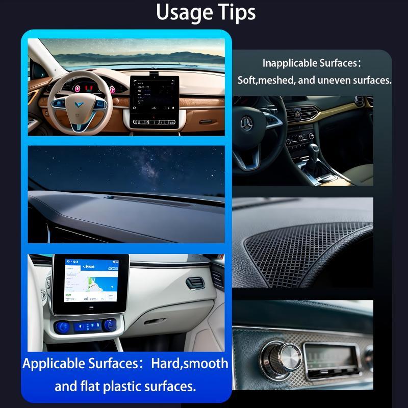 Guccqueen Universal Magnetic Car Phone Holder Strong Vacuum Suction Cup Mount for All Smartphones & Vehicles Foldable Design Works on Dashboard Gym & Bathroom Mirrors