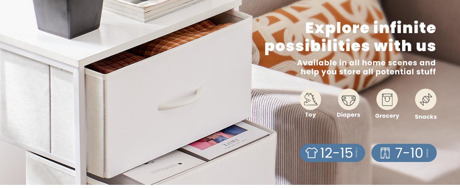 【New Color】Dresser for Bedroom, Storage Drawers,Skinny Fabric Storage Tower with 4 Drawers,Tower Organizer Unit,Chest of Drawers with Wooden 【New Color】Dresser for Bedroom, Storage Drawers,Skinny Fabric Storage Tower with 4 Drawers,Tower Organizer Unit,Chest of Drawers with Wooden