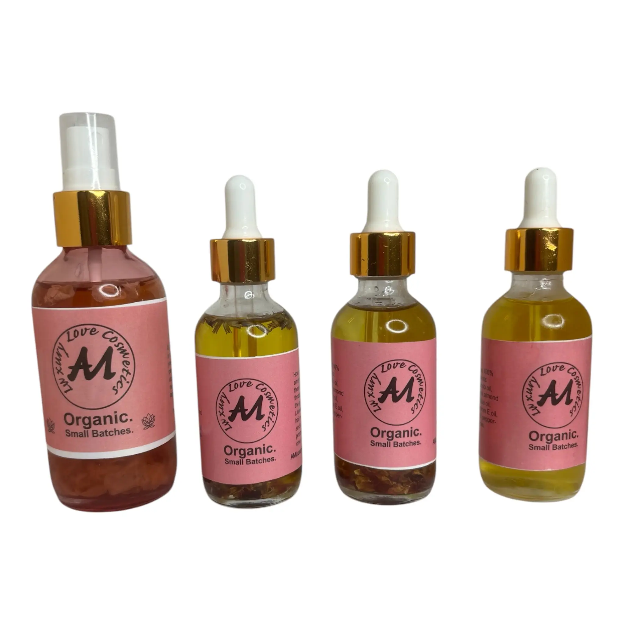 Trio Of Organic Elixirs: Lavender, Rose , Pure Oil with Rosewater