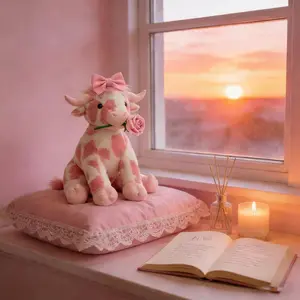 Highland Cow Stuffed Animal: Ultra - cute Fluffy Plush Gift! Realistic Figure & Weighted Design for Ideal Decor or Toy