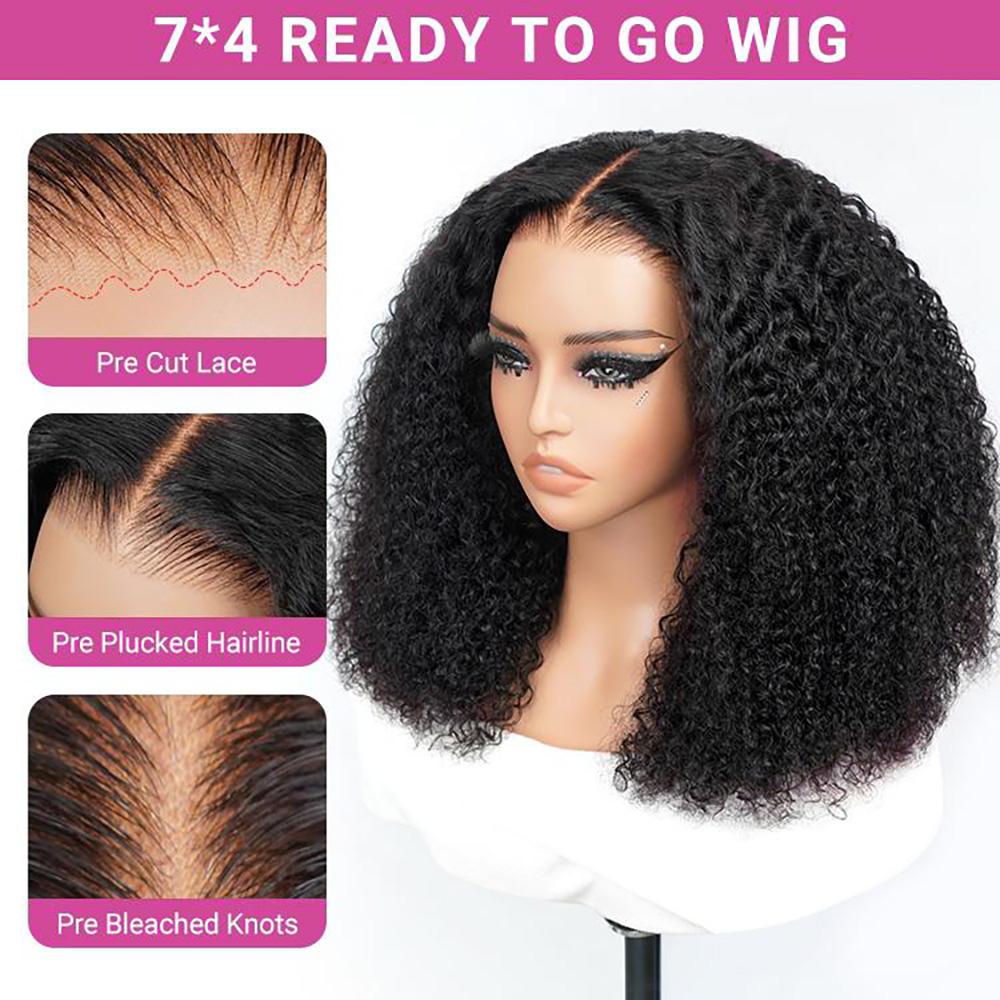 Glueless Human Hair Wig 28" Curly 4x7 Transparent Lace | Easy Install & Beginner Friendly | Natural Look | Daily Use, Effortless Style By YMSGIRL Hair