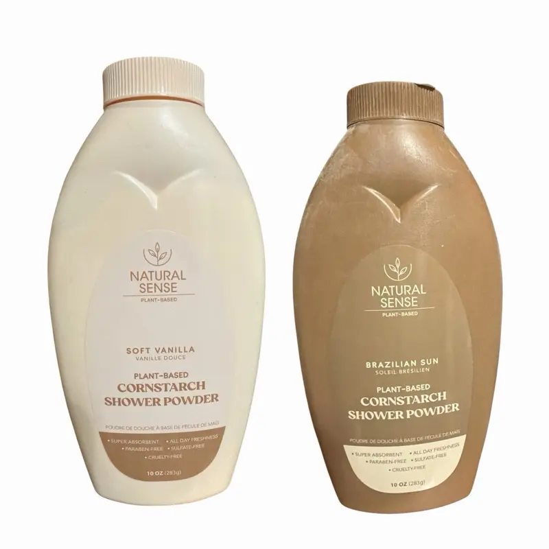 Natural Plant-Based Cornstarch Shower Powder, Gentle Body Cleansing Powder for Daily Use