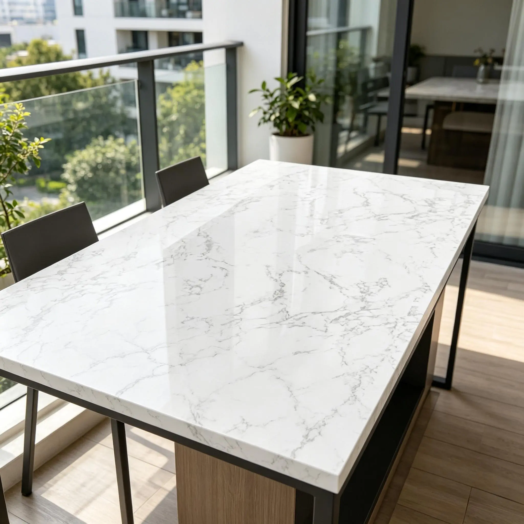 Glossy Marble-Look PVC Peel & Stick Contact Paper, Thick Self-Adhesive Removable Waterproof Pre-Pasted Furniture Stickers, DIY Home Decor for Kitchen Countertops, Cabinet Refurbishment