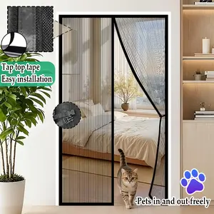 Heavy Duty Screen Door, Punch-Free Install, Strong Magnetism, Pet Tested, Hands-Free Entry, Quiet Magnetic Closure Prevents Insects, Ideal for Balcony and Patio | Daily Home Decor