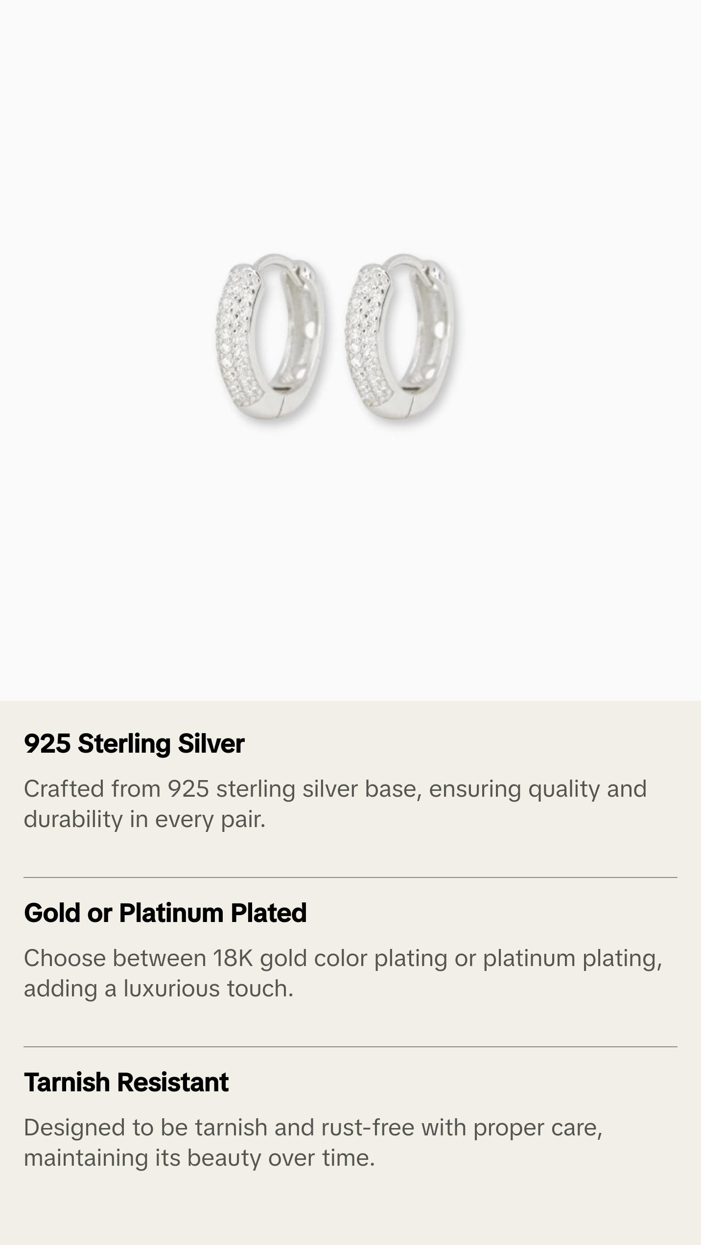 Pave Mini Hoops (8mm)