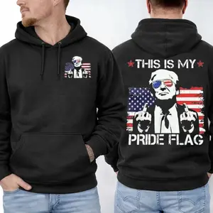Trump This ls My Pride Flag Shirt For Men - ForWomen, Make America Great Again Sweatshirt,Funny Trump Gift Hoodie, Casual Cotton Top