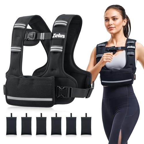 Adjustable Weighted Vest (6/8/12/16/20/25/30 lb) — Reflective Running Stripe · Breathable Snug Fit for Men & Women | Strength Training · Running · Walking · HIIT