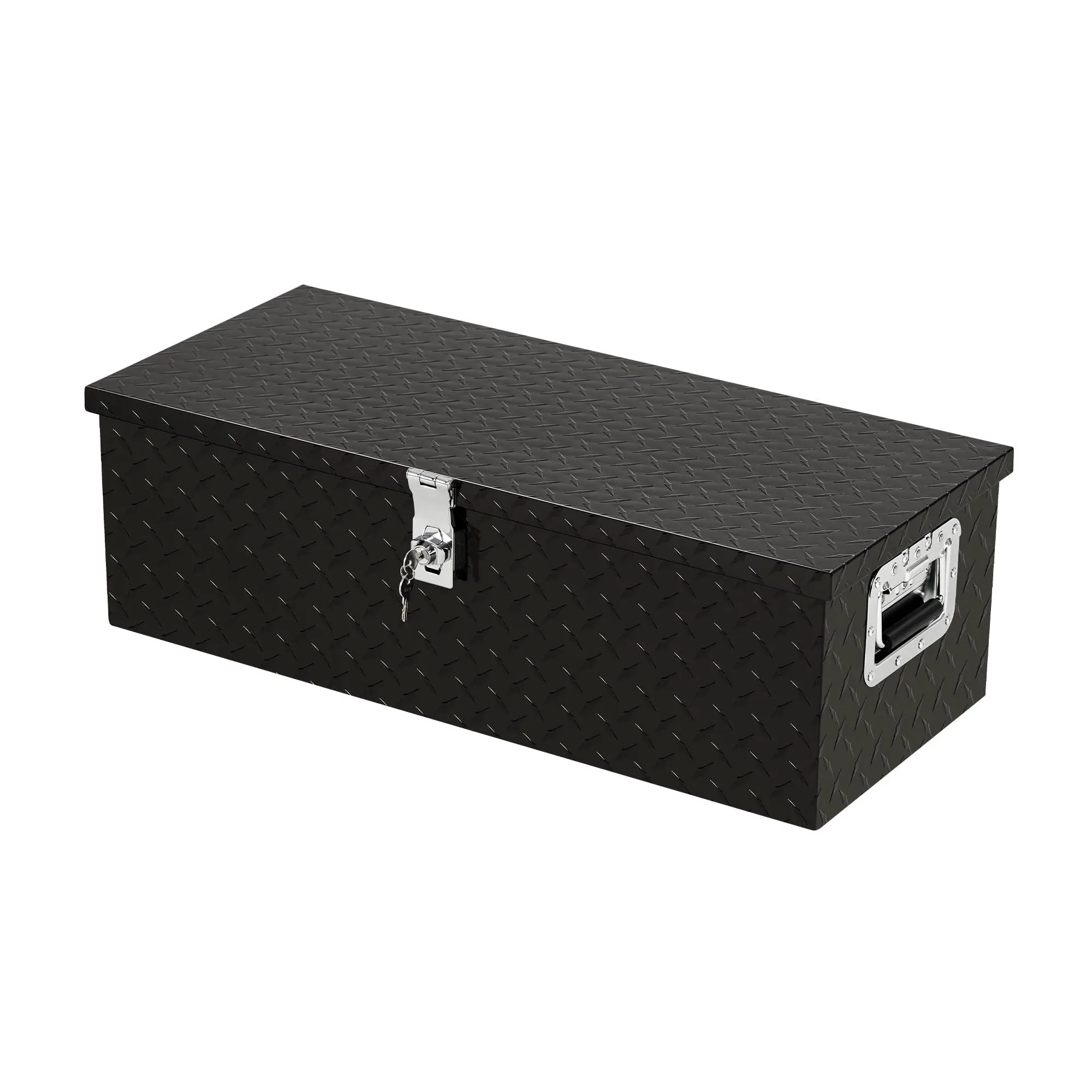 30 Inch Aluminum Truck Tool Box, Lockable Under Seat Storage Organizer, Heavy-Duty & Weatherproof Car Toolbox for Pickup, SUV, Van – Rust-Proof Design with Side Handle