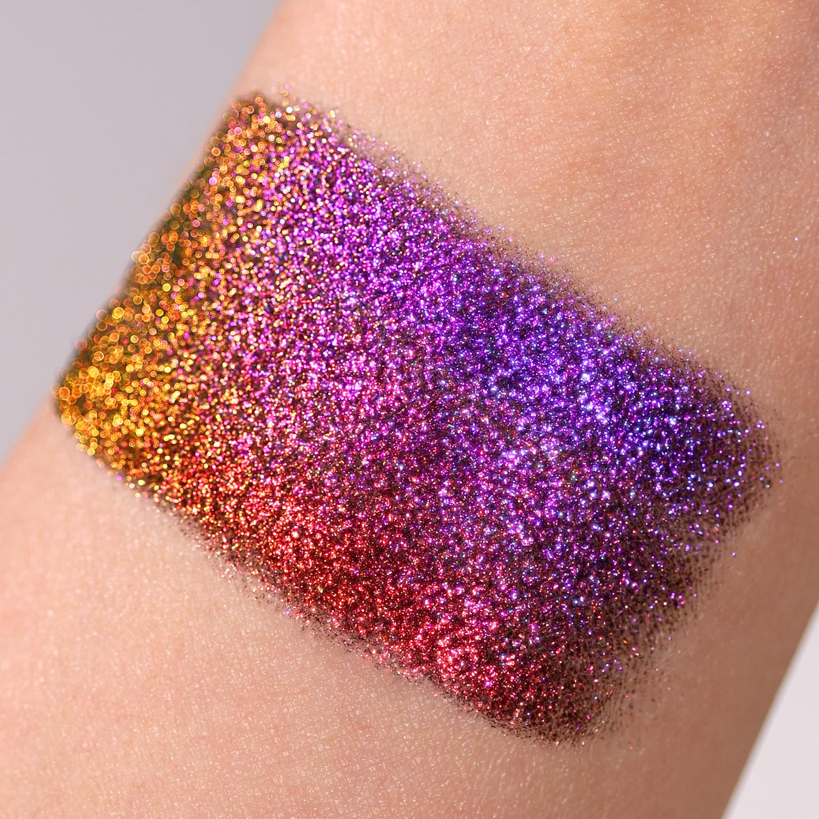 Diamond-patterned Chameleon Eyeshadow，Multichrome Face Highlighter Palette ,Multi-use, Long Lasting, High Pigment, Metallic Glitter Sparkling Eyeshadow Eyes Makeup Highlighter Radiance,Makeup Beginner Eyeshadow