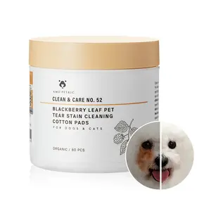 Dog&Cat eye wash Wipes,tear stain Remover, Blackberry leaf - 80pcs