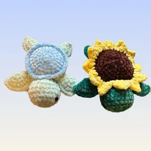 Handmade crochet turtles