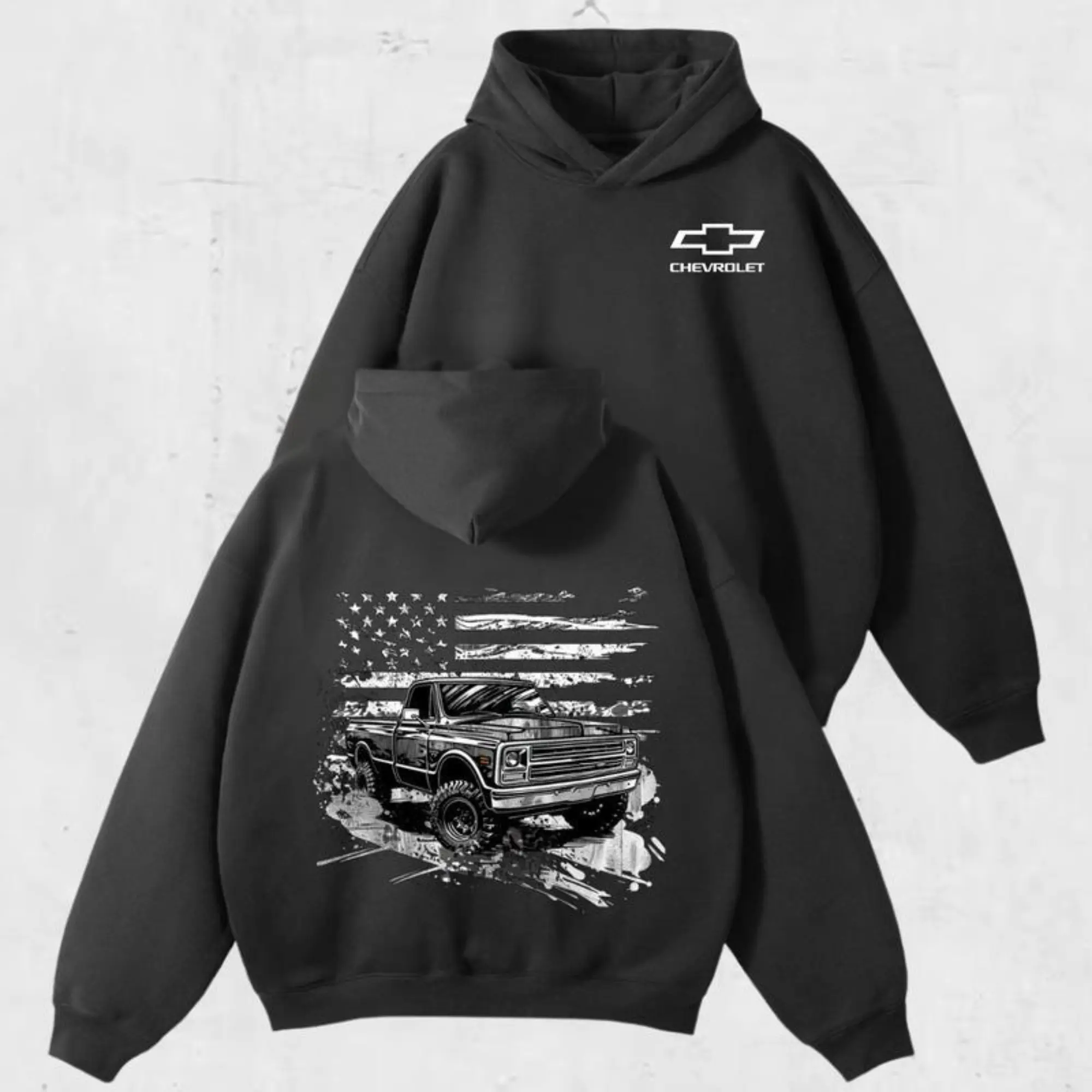Men's American Flag Vintage Graphic Hoodie - Soft Stylish Fleece Cotton Blend Pullover, Long Sleeve, Ribbed Cuffs, Colorfast Print, Comfortable Layer for Jeans, Casual Tops, Graphic Hoodies