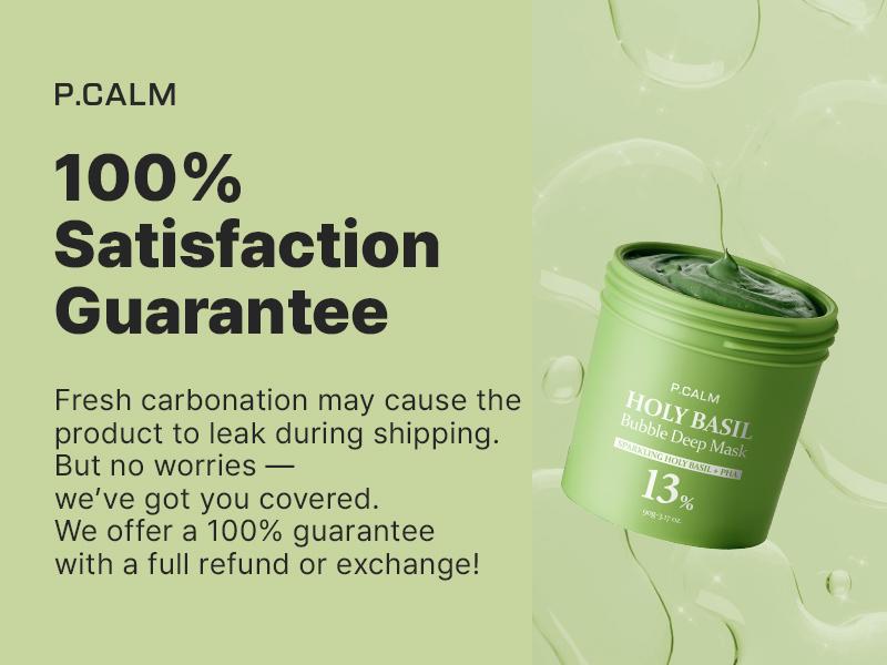 [P.CALM Official] Holy Basil Bubble Deep Mask 13% – Skin Detox Recipe K-Beauty Clay Bubble Mask with Sparkling Holy Basil & PHA, Gently Detoxifies Pores and Removes Blackheads, Korean Wash-Off Pack for Clearer Skin, 90g