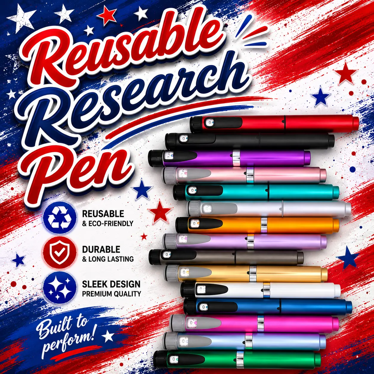 Reusable v2 Research Pen + Cartridge - 15 color choices!