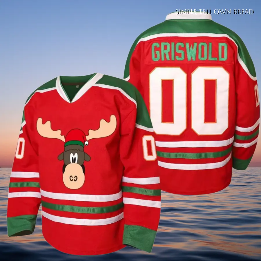 [FallFreshnesslGriswold Moose Clark #O0Christmas Hockey Jersey-X-Mas VacationStitched Letters & Numbers, Fan Apparel,Breathable Polvester,