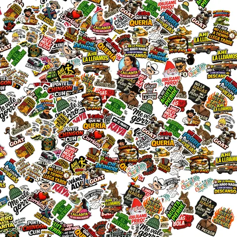 100 Funny Latino Meme Stickers Mega Pack Vol.1-3  Waterproof Vinyl Decals for Cars, Laptops, Helmets & Tumblers
