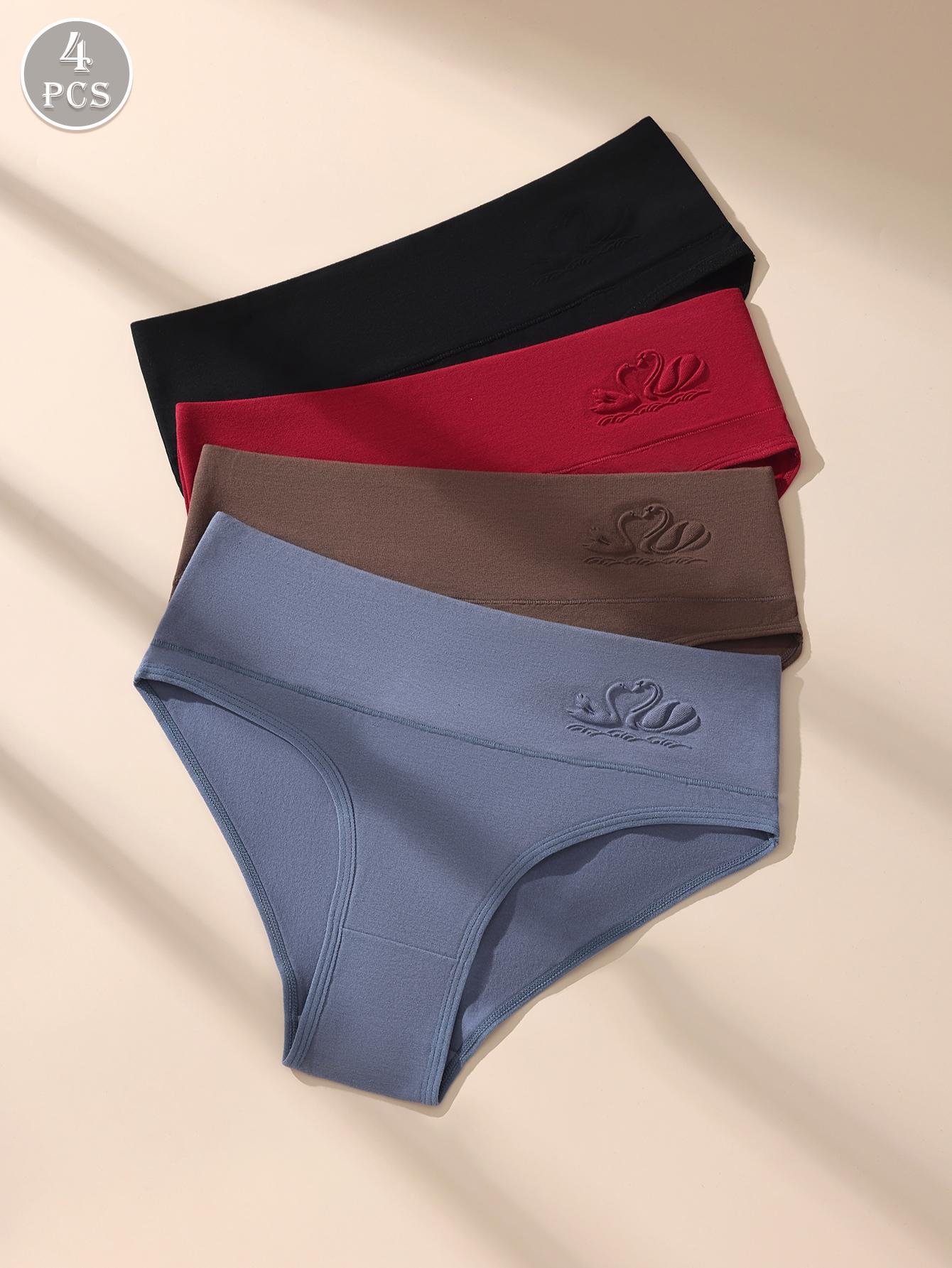 HOTCOM Women’s Style High-Waist Seamless Thongs – 4-Pack Smooth Tummy Control Cotton Panties for Everyday Comfort