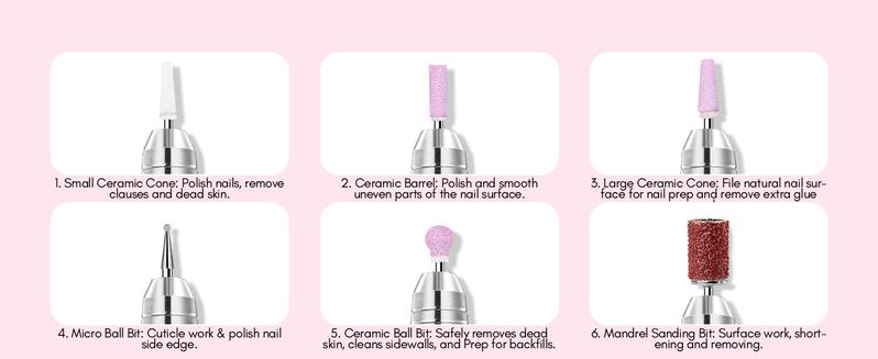 Makartt Professional Nail Drill, Nouvella 35000RPM Electric Nail Filer Machine with Coreless Motor for Acrylic Gel Nail, Rechargeable Efile with Nail Drill Bit Set, Manicure Salon Home DIY Use, Pink Nail Care Nail Art,New Year Best Gift Cutics