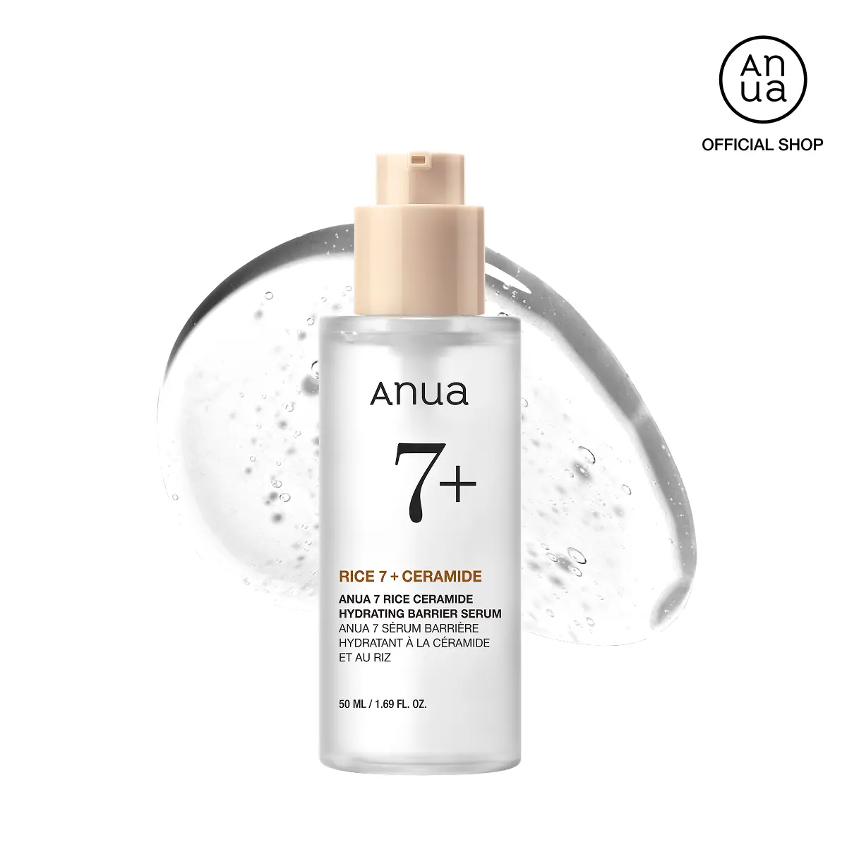 [Anua] Korean 7 Rice Ceramide Hydrating Barrier Serum (50ml, 1.69 fl.oz.) ｜ Skin Repair, Hydrate Skincare for Glass skin, korean skin care