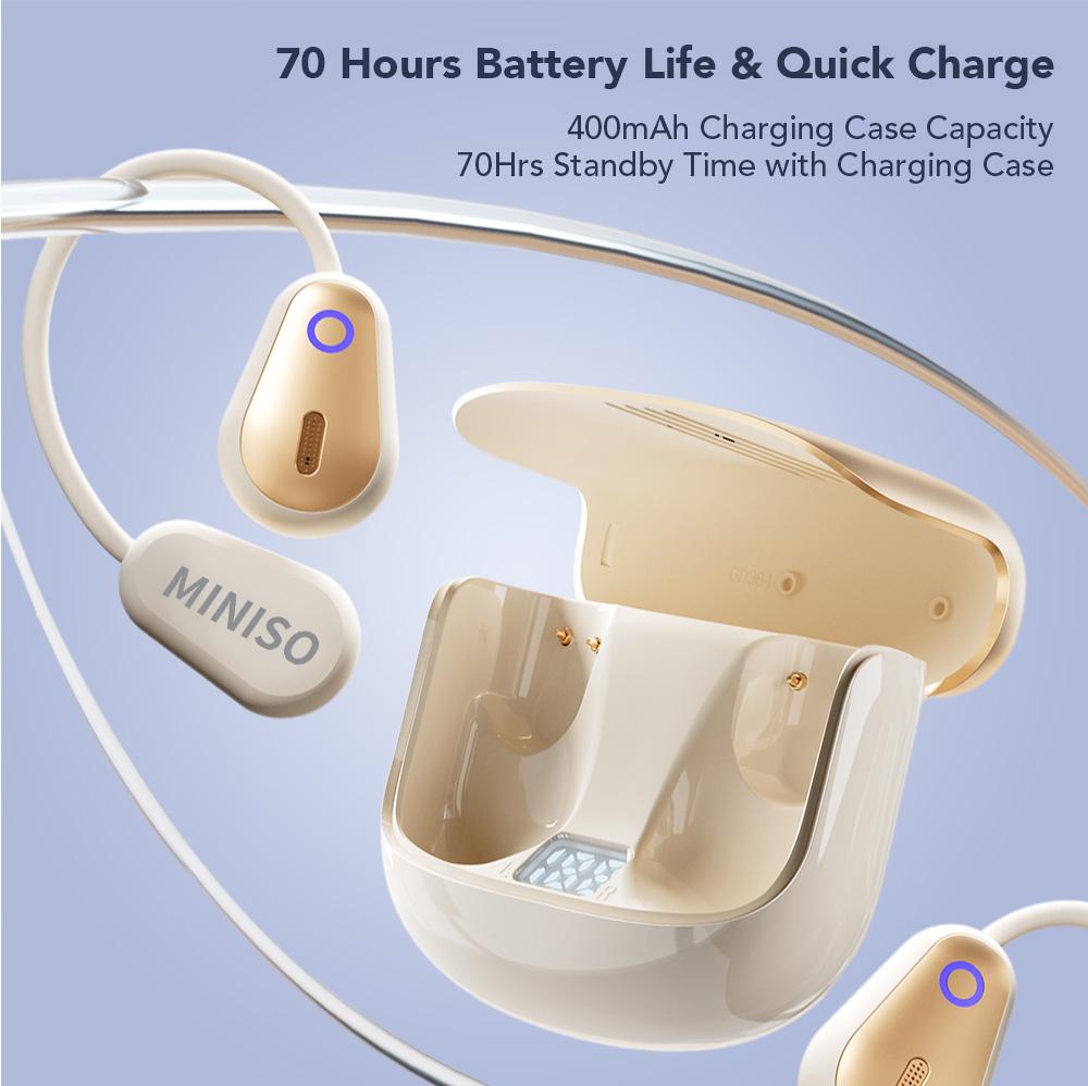 MINISO M97 Bluetooth Earbuds,Wireless Earphones,OWS Open Ear Earbuds,Bluetooth 5.4 Earphones,Clear Calls ,Touch Control.