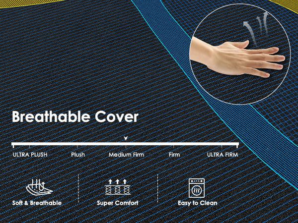 Mattress Multi-Layer Memory Foam Mattress - Medium Firmness with Bamboo Charcoal & Green Tea Infusion