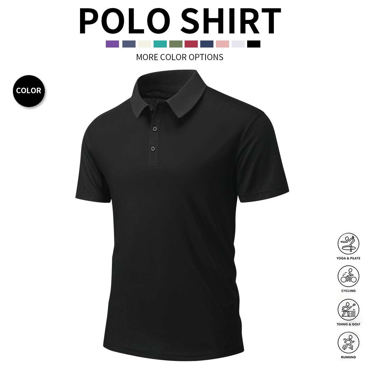 Men's 3-Pack Short-Sleeve Polo Shirt, Casual Summer Golf & Weekend Wear, Breathable Knit Fabric, Regular Fit, Casual Apparel, Activewear Athletic Sports Clothing