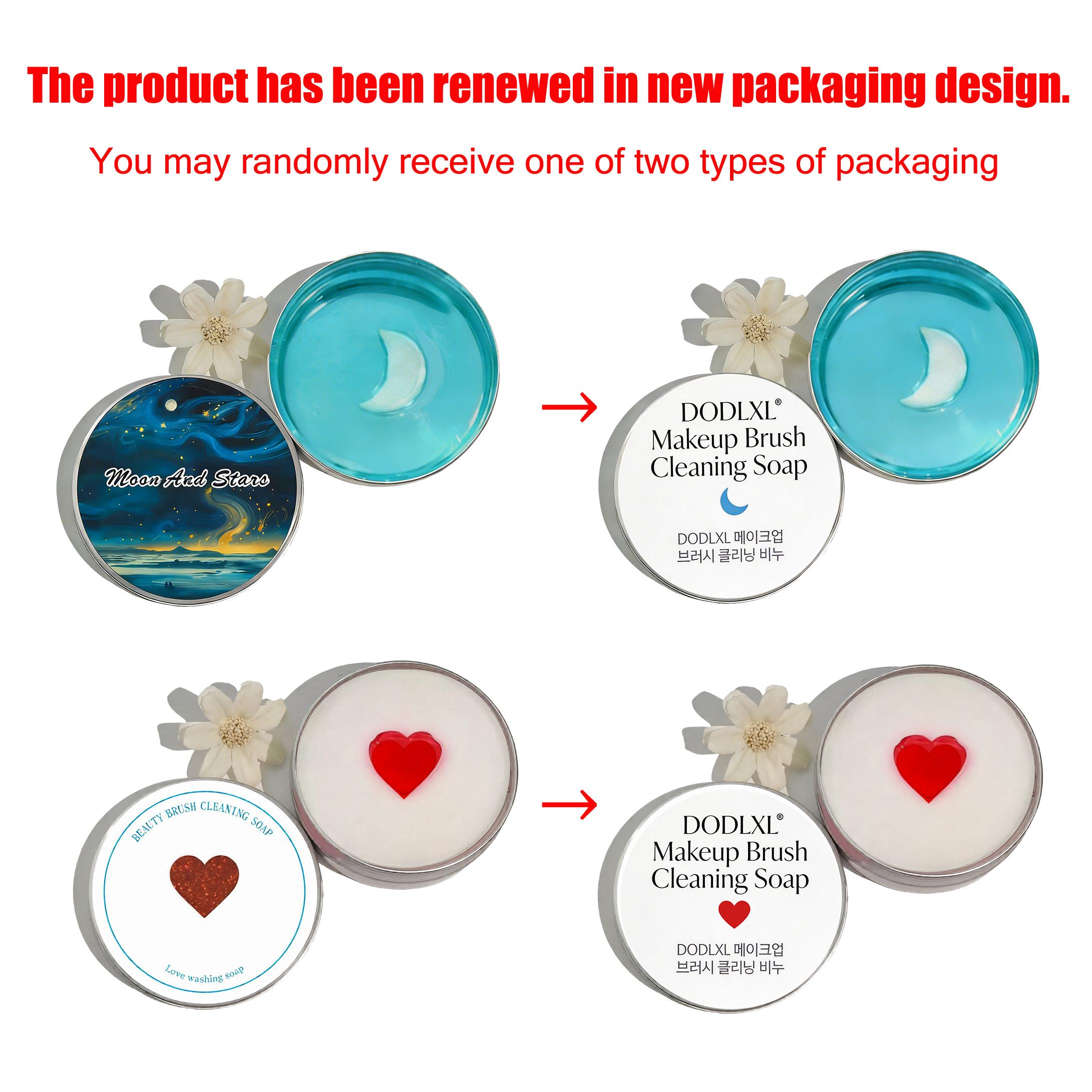 DODLXL Makeup Brush Cleansing Soap with Silicone Cleaning Pad - Solid Form, Sodium Stearate, Effective Cleaning, 3.52oz/100g Makeup Brush Cleaner for Use with Pad, Makeup Brush Cleaning