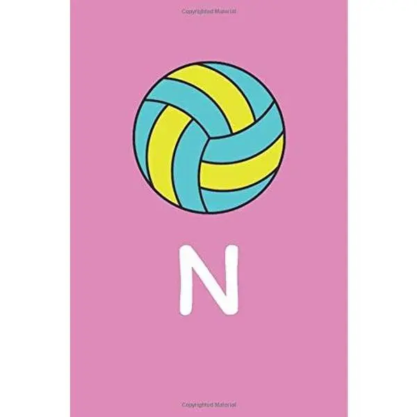 USED-Volleyball Notebook for Girls and Women: Monogram Initial Letter N Cute Personalized Pink Journal for Coach and Players, Perfect Daily Diary Planner ... Initial Letter Volleyball Notebooks) by Volleyball Notebooks House (Paperback)