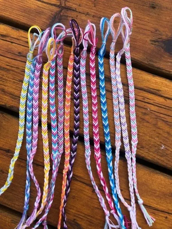 Yarn bracelets Yarn bracelets