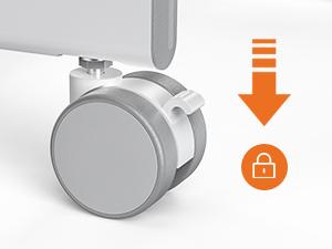 Small Mobile Rolling Standing Desk - Overbed Table, Teacher Podium with Wheels, Adjustable Work Table, Rolling Desk Laptop Computer Cart for Home, Office, Classroom