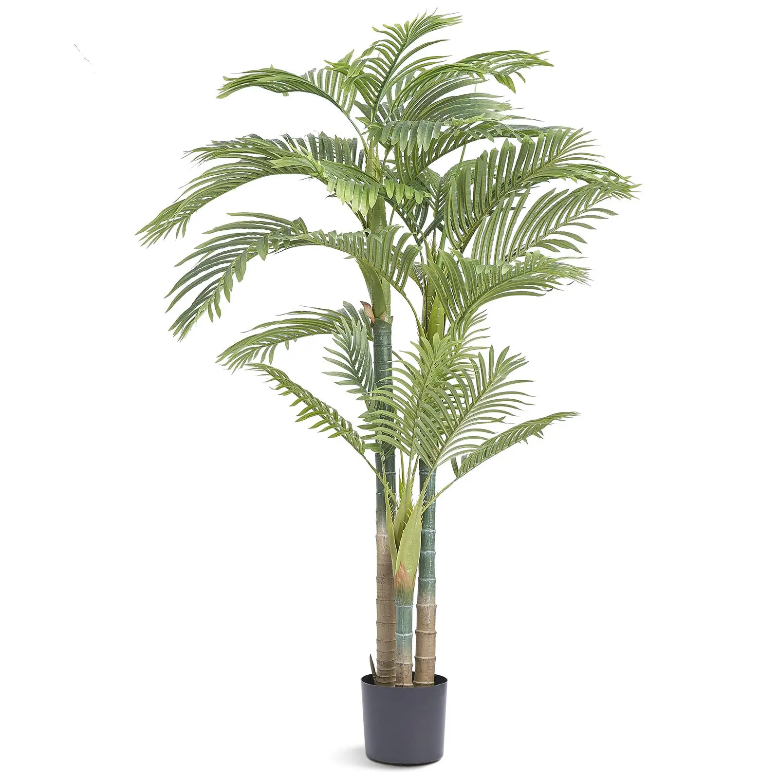 【SummerFinds】VEVOR Artificial Gold Cane Palm Tree,  , 6.5 FT Tall Faux Plant, PE Material & Anti-Tip Tilt Protection Low-Maintenance Plant, Lifelike Green Fake Tree for Home Office Warehouse Decor Indoor Outdoor Decorative Fruit