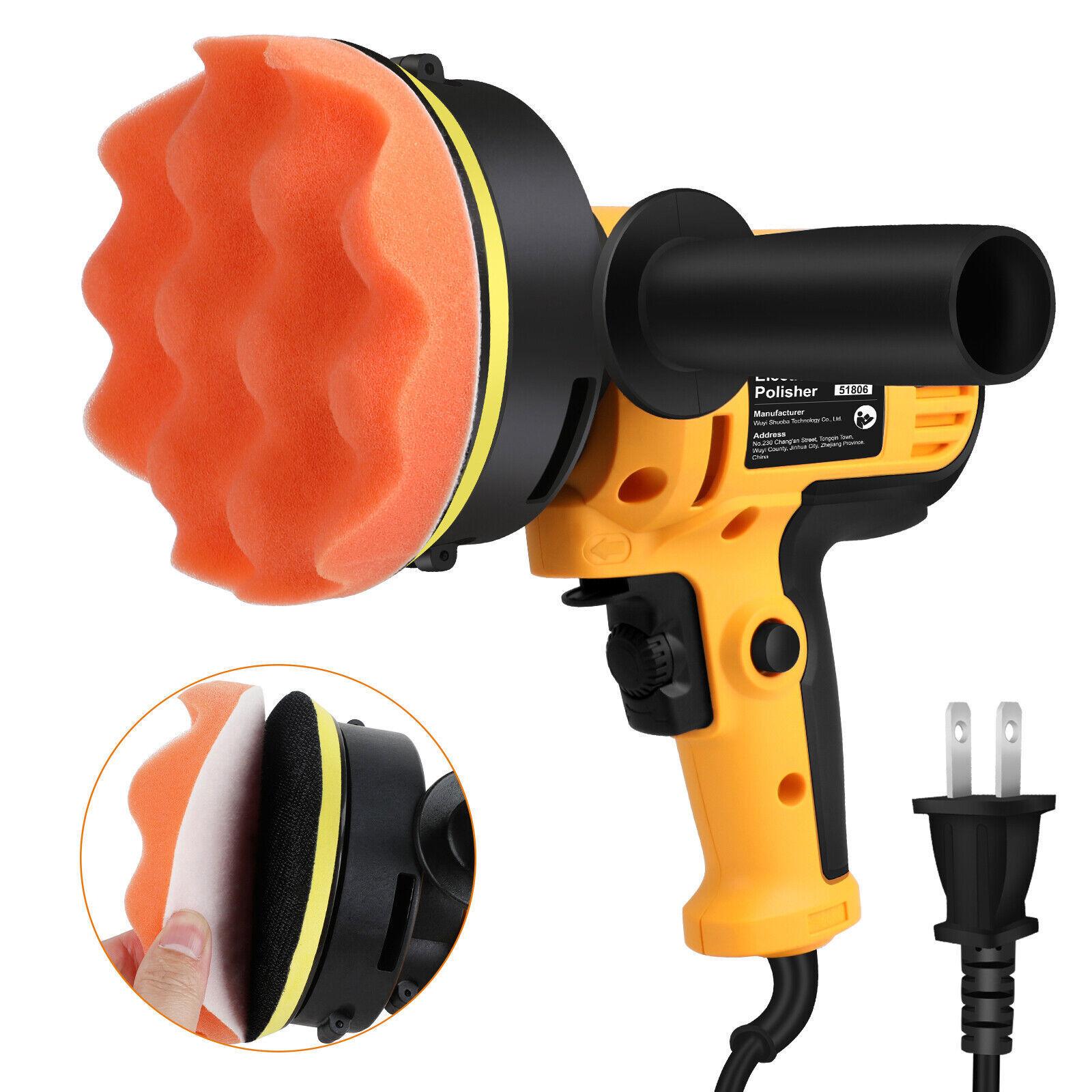 800W Car Polisher Buffer Sander Polishing Machine Kit Waxing with 5" Pad Bonnet