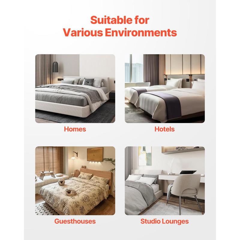 VEVOR Box Spring,  Queen Size Bed Frame with Washable Fabric Cloth, Heavy Duty Metal Frame for Queen Bed, 9 in Mattress Foundation, 3500 lbs Max Weight Capacity, Easy Assembly, 79.1L x 59.6W x 9.1H in