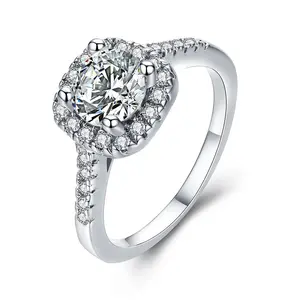 Rings for Women, Promise Rings for Her, Christmas Gifts, Engagement Rings for Women Solitaire Crystal Wedding Rings for Her Fake Diamond Ring Christmas Gifts for Her