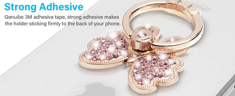 2-Pack Luxury Glitter Diamond Finger Ring Stand – Universal Metal Pop Socket Grip for iPhone 15/14/13/12/11 Pro Max, Galaxy Ultra & All Smartphones