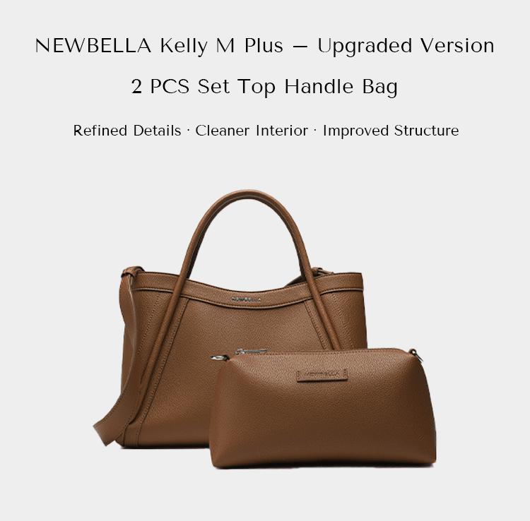 NEWBELLA Kelly M Plus Upgraded Version 2 PCS Set Top Handle Bag,KellyCollection,Kelly L size,crossbody bags ,work ,laptop bags,with Removable Shoulder Strap, Outdoorfun Clutch Purse dealsforyoudays Classic Handbag Tote Handbag,FallFreshness
