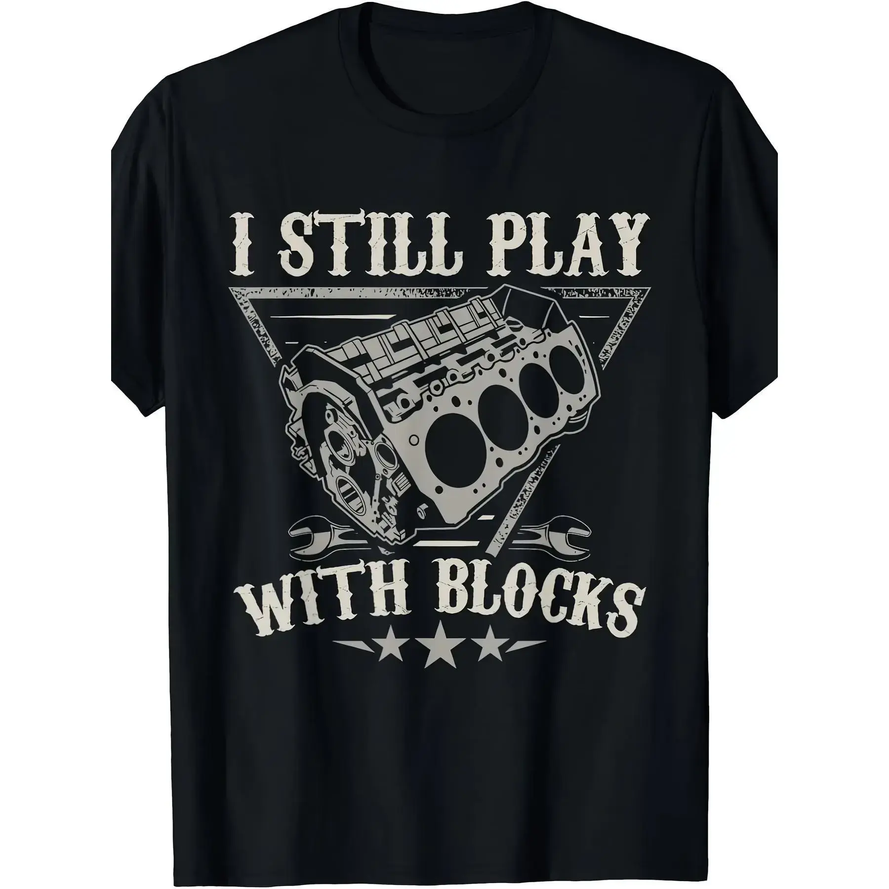 I Still Play With Blocks Car Mechanic Motor Engine T-Shirt Grey Green carhartt detroit jacket Casual Menswear