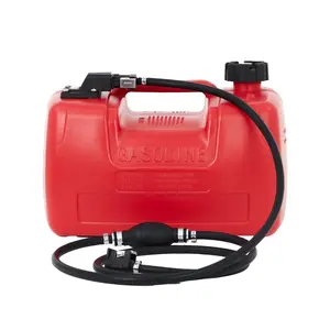 Garvee 3 Gallon Marine Portable Tank Outboard Boat Transfer Tank with Line l-Shaped Handle Easy to Carry 14.1*11.2*9.8 Inch